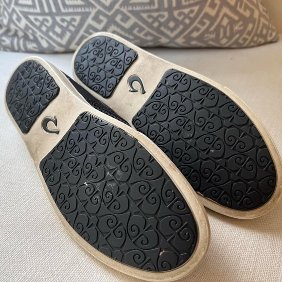 OluKai Pehuea Slip-On Sneakers Black Mesh Women’s 9.5 Comfort Casual - Picture 6 of 8
